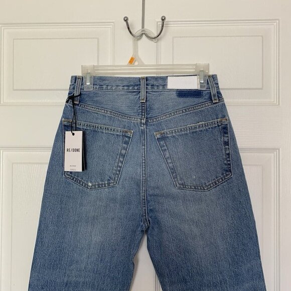 RE/DONE 70's Ultra High Rise Stove Pipe Jeans Blue Women’s 27 NWT Anthropologie - Picture 9 of 15